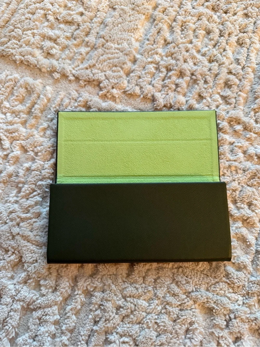 Longchamp Dark Green Envelope Wallet